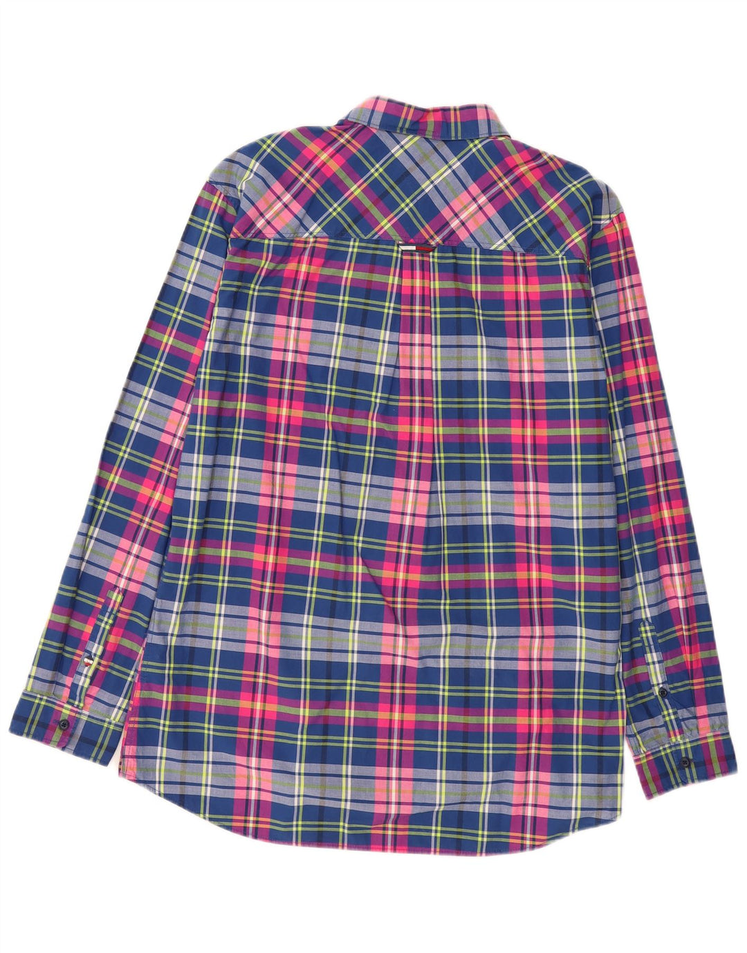 TOMMY HILFIGER Herren Regular Fit Hemd XL Marineblau kariert Baumwolle