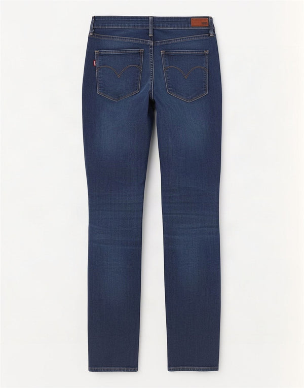 Levi's Damen Demi Curve Mid Rise Slim Jeans W28 L32 Blaue Baumwolle