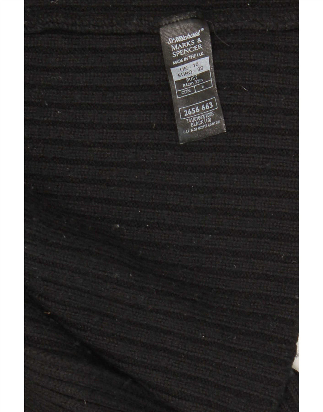 Marks & Spencer Damen-Strickjacke, übergroß, offen, Gr. 10, Schwarz