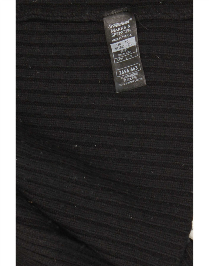 Marks & Spencer Damen-Strickjacke, übergroß, offen, Gr. 10, Schwarz