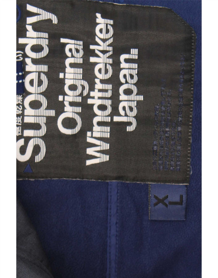 Superdry Herren Windtrekker Windjacke UK 42 XL Marineblau Polyester