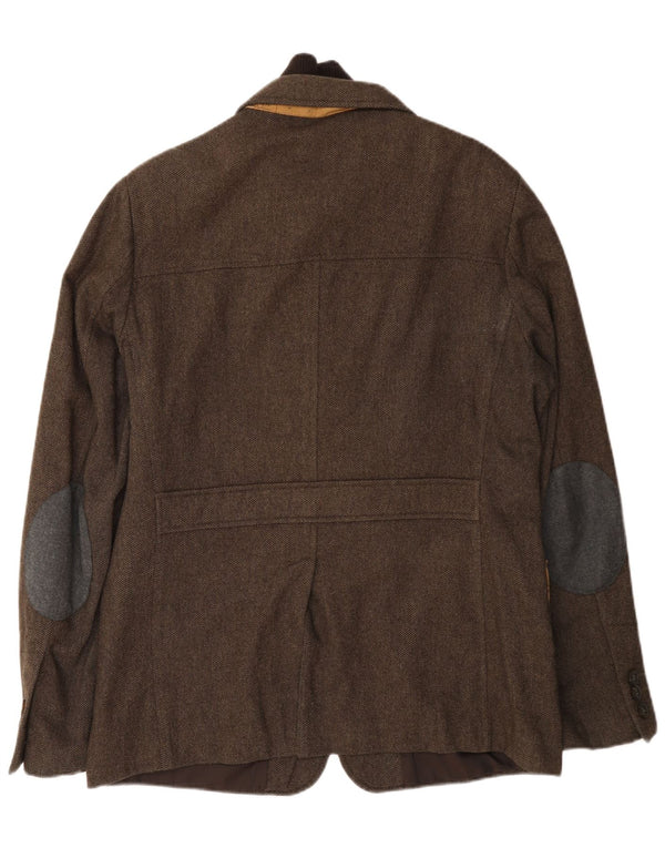 ALVIERO MARTINI Herren 3-Knopf-Blazerjacke IT 52 XL Braune Wolle