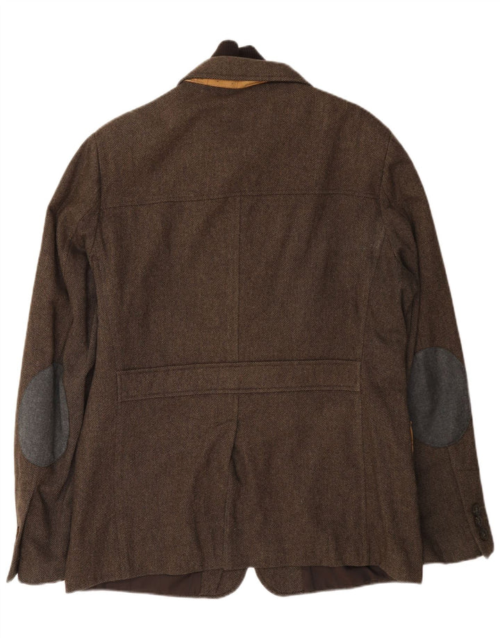 ALVIERO MARTINI Herren 3-Knopf-Blazerjacke IT 52 XL Braune Wolle