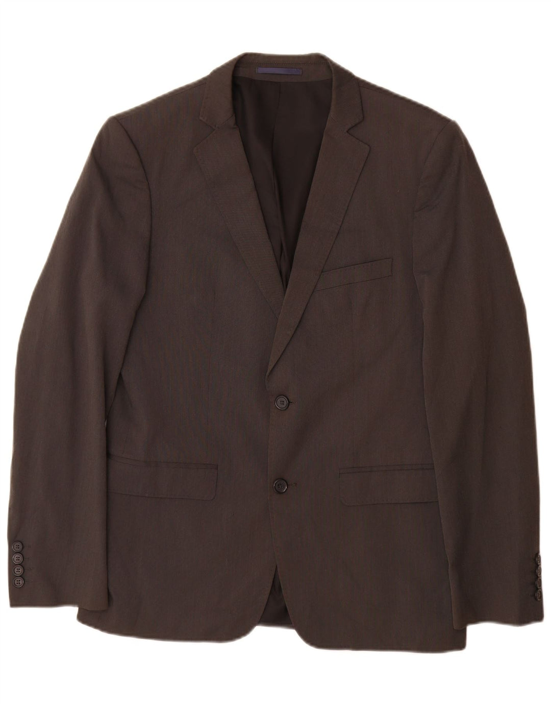 Zara Herren-Blazer mit 2 Knöpfen, EU 48, Mittelgrau