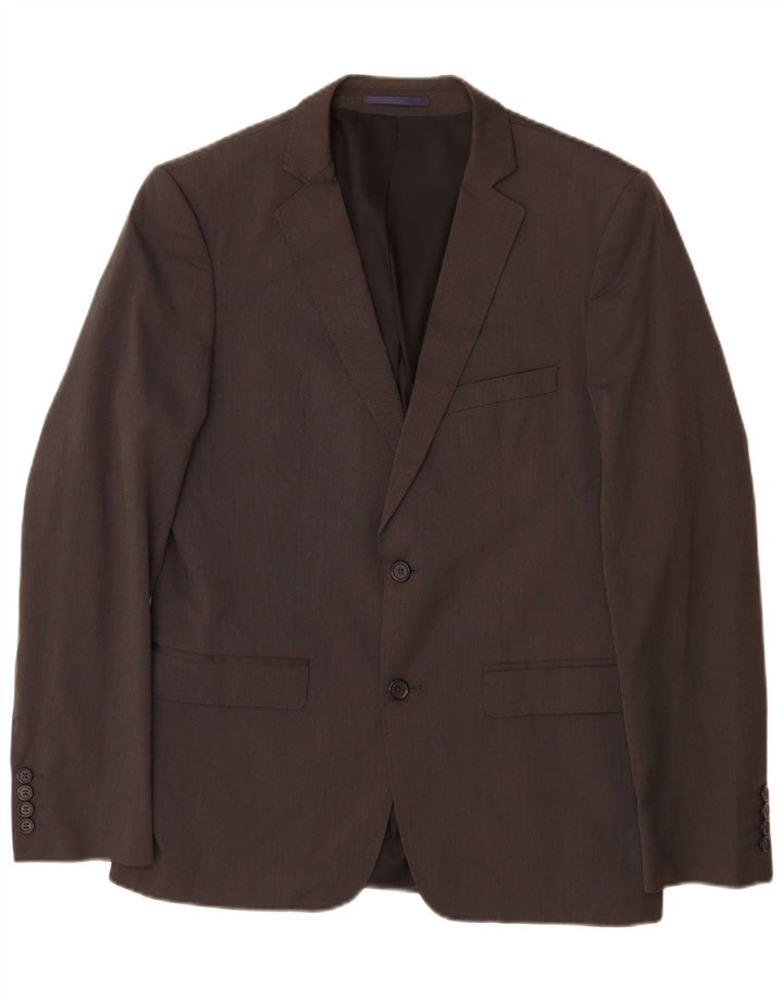Zara Herren-Blazer mit 2 Knöpfen, EU 48, Mittelgrau