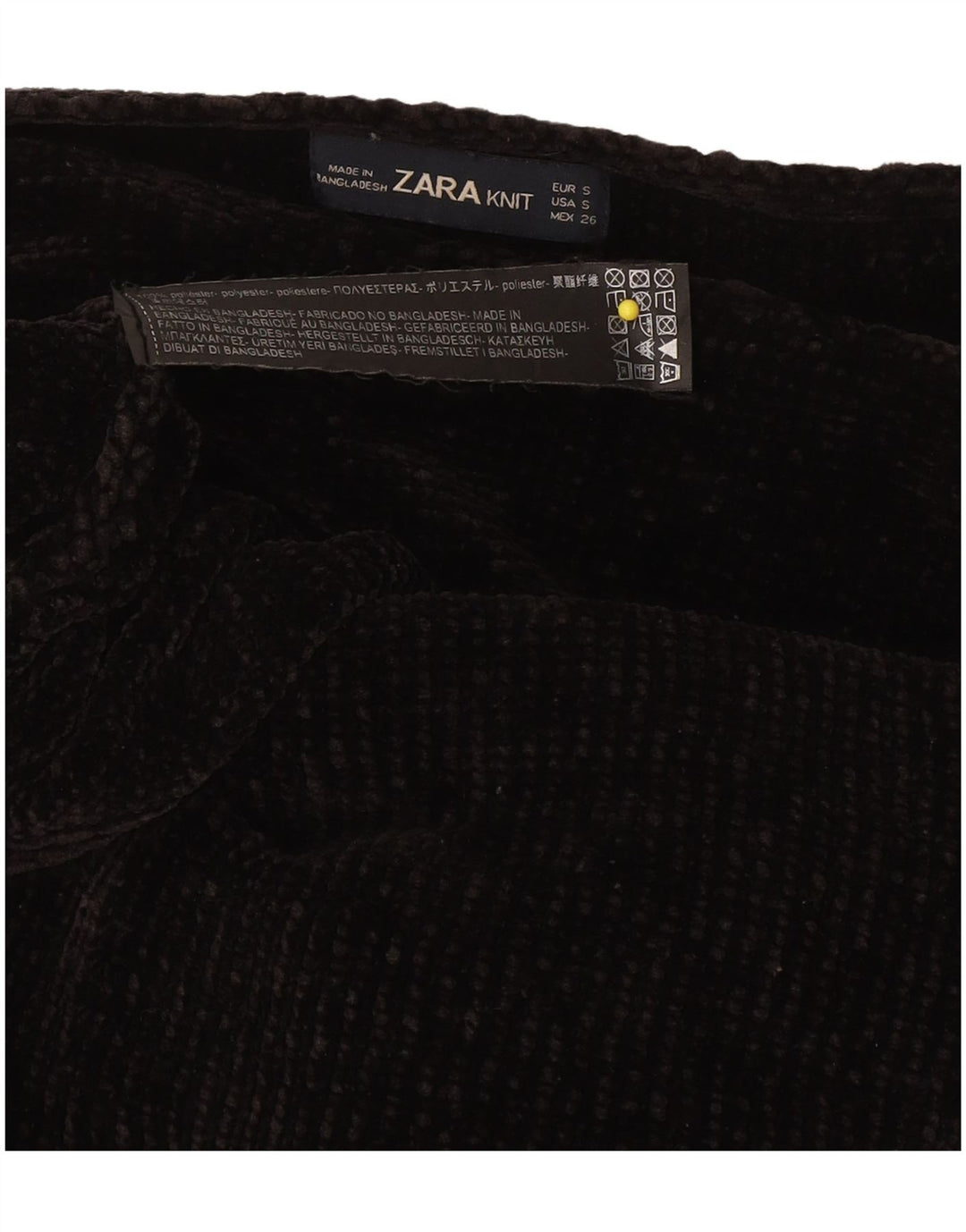 Übergroßer Damen-Pullover mit U-Boot-Ausschnitt von Zara, Gr. 10, Größe S, Schwarz, Polyester