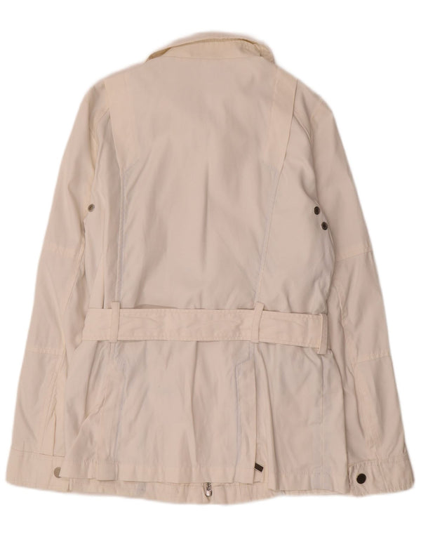 Zara Damen Utility-Jacke UK 12 Medium Off White Nylon