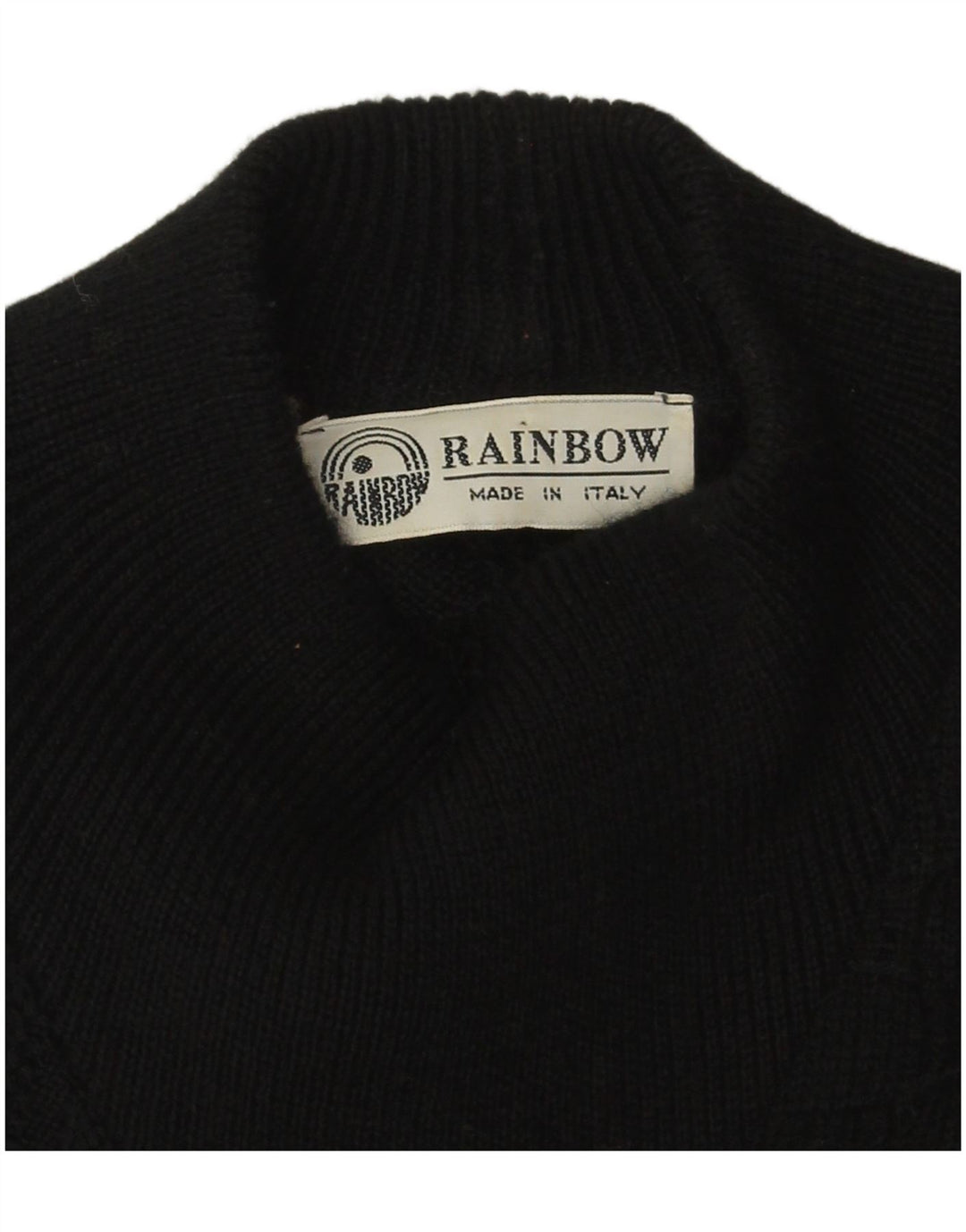 Rollkragenpullover für Herren von Rainbow, groß, Schwarz, Farbblock