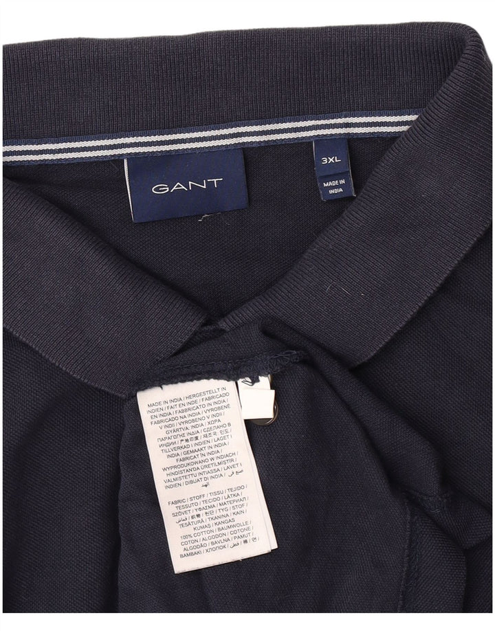 Gant Herren Poloshirt 3XL Marineblau Baumwolle