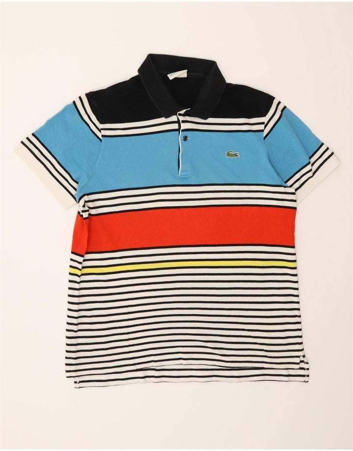 Lacoste Herren-Poloshirt, Größe 5, groß, mehrfarbig, gestreift, Baumwolle