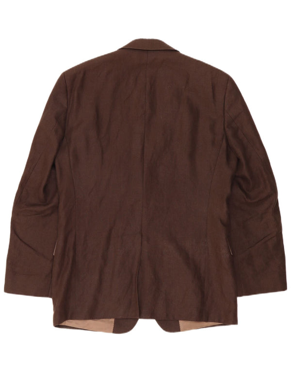 SOLBIATI Herren-Blazer mit 2 Knöpfen, IT 48, mittelbraunes Leinen