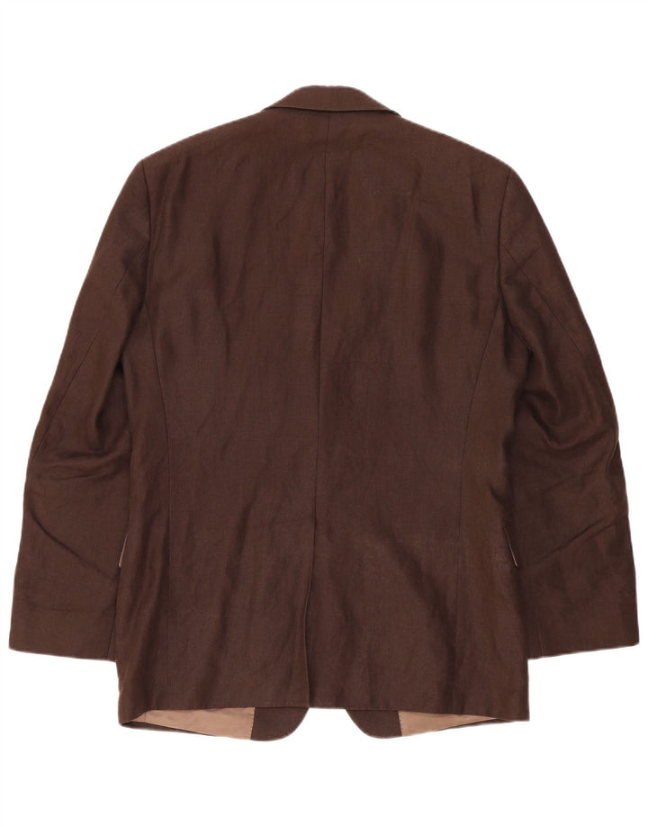 SOLBIATI Herren-Blazer mit 2 Knöpfen, IT 48, mittelbraunes Leinen