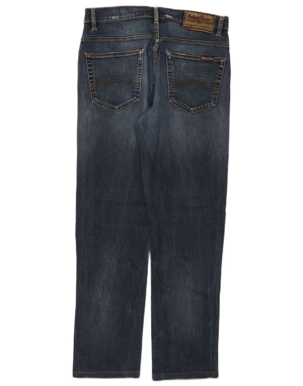 MARLBORO CLASSICS Herren Straight Jeans W33 L29 Marineblaue Baumwolle