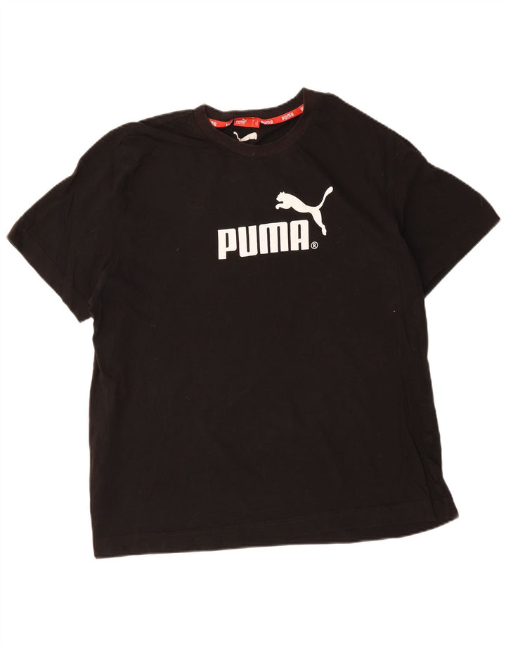 Puma Herren Grafik T-Shirt Top XL Schwarz