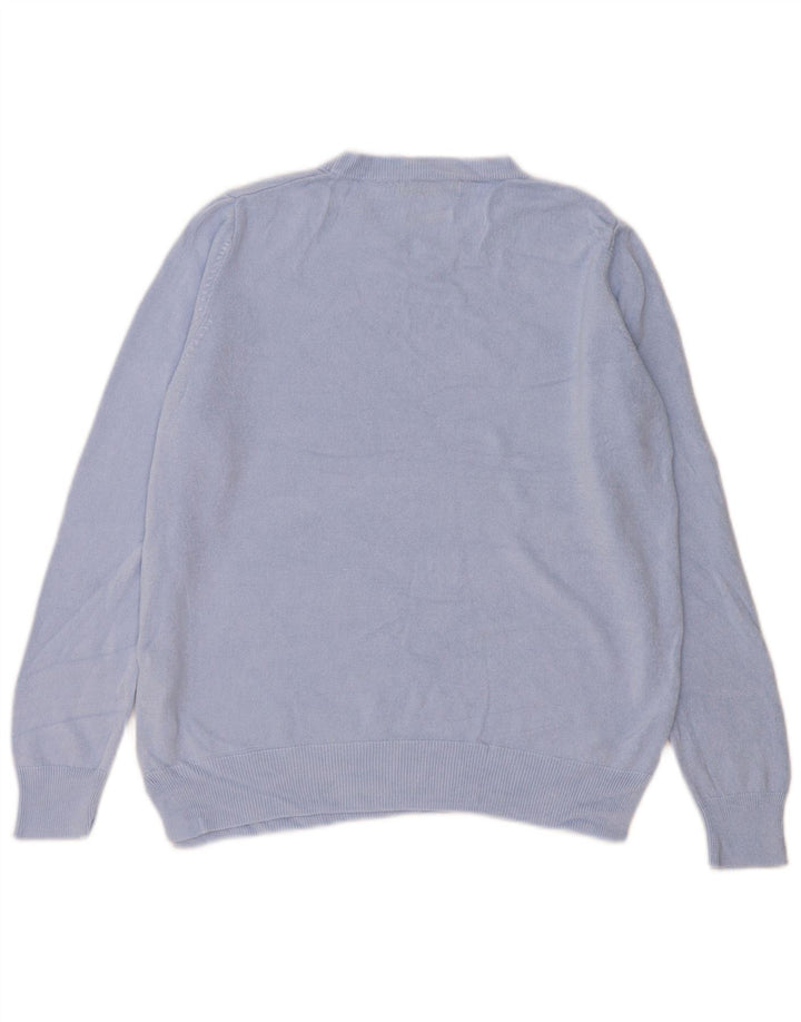 Marks & Spencer Damen-Pullover, übergroß, Rundhalsausschnitt, Gr. 40, Größe L, Blau