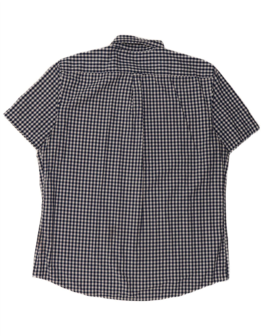 IZOD Herren Kurzarmhemd XL Blau Gingham Baumwolle