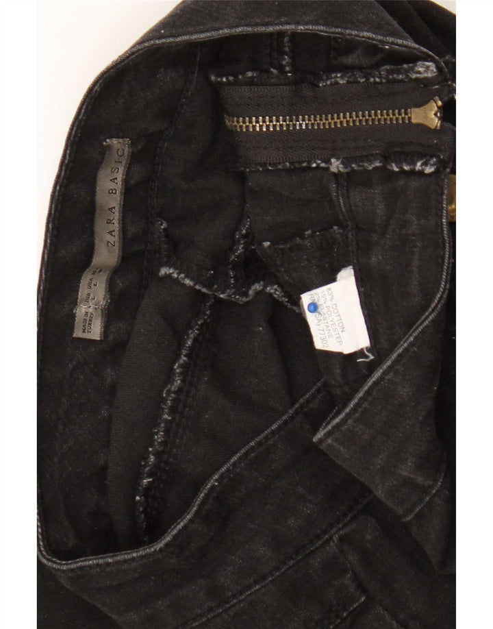 Zara Damen Jegging-Jeans, groß, W30, L29, schwarze Baumwolle