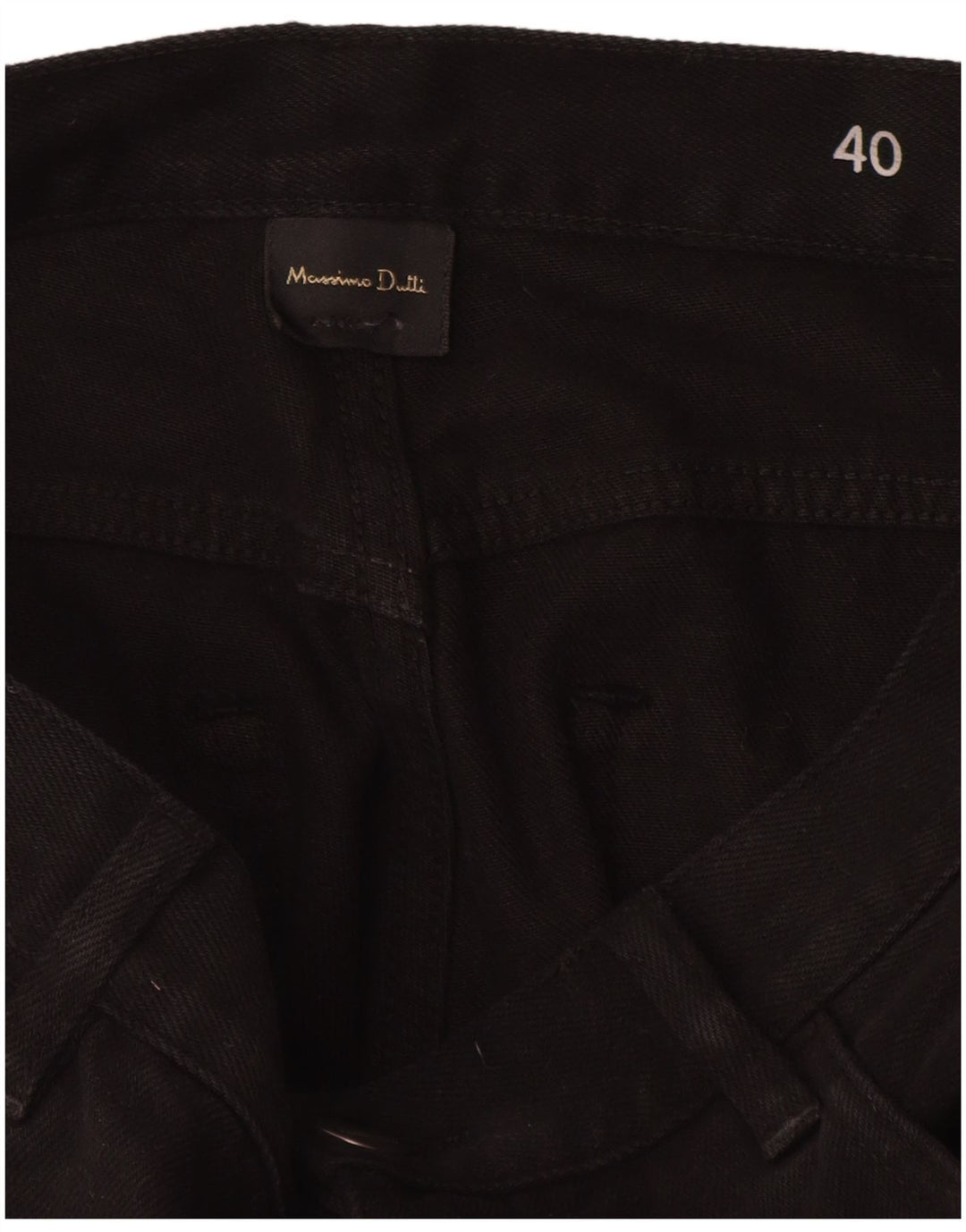 Massimo Dutti Damen High Rise Straight Jeans EU 40 Medium W30 L29 Schwarz