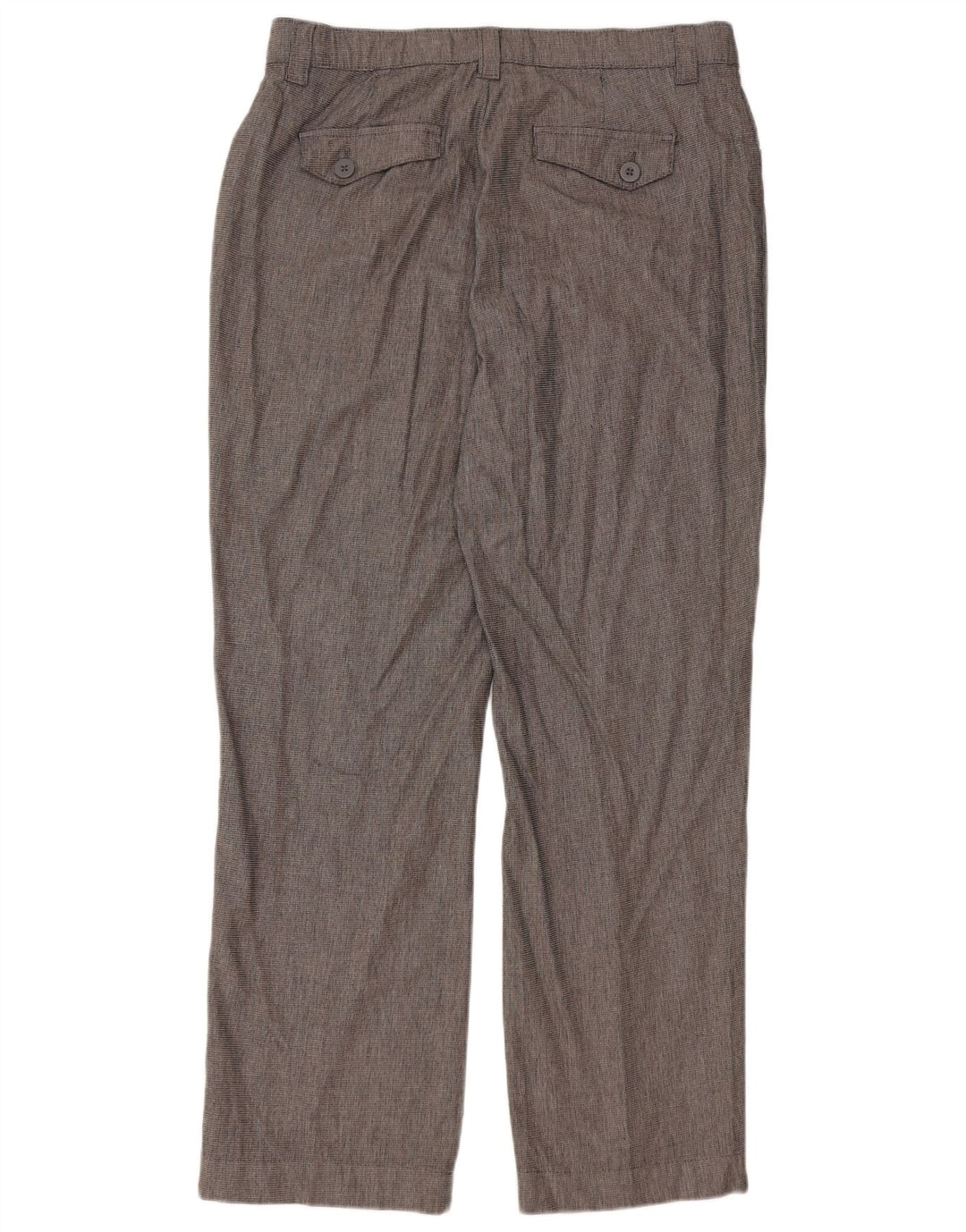 LEE Gerade Damen-Freizeithose, US 12, Größe L, W34, L30, grau karierte Baumwolle