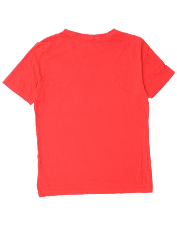 Puma Herren Grafik T-Shirt Top Small Rot Baumwolle