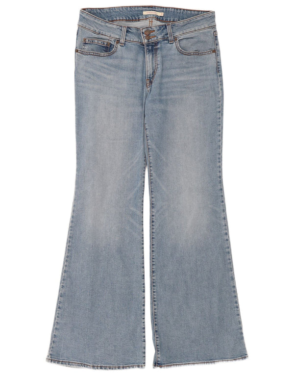 Levi's Damen Super Low Flared Jeans W31 L34 Blaue Baumwolle