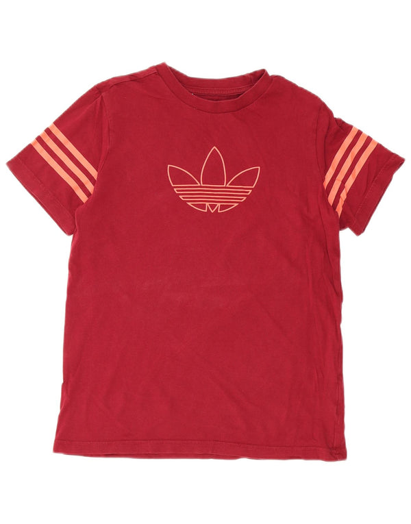 ADIDAS Grafik-T-Shirt für Jungen, 11–12 Jahre, kastanienbraune Baumwolle