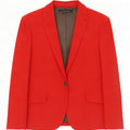 Zara Damen 1-Knopf-Cord-Blazerjacke UK 18 XL Rot