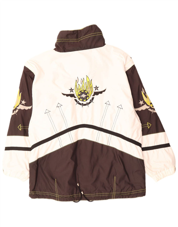 Killtec Herren-Regenjacke mit Grafik, UK 40, Größe L, Weiß, Farbblock-Polyester