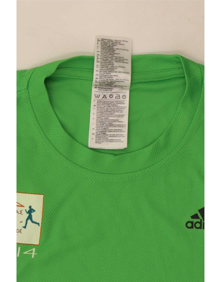 Adidas Herren Aohna Graphic T-Shirt Top Mittelgrünes Polyester