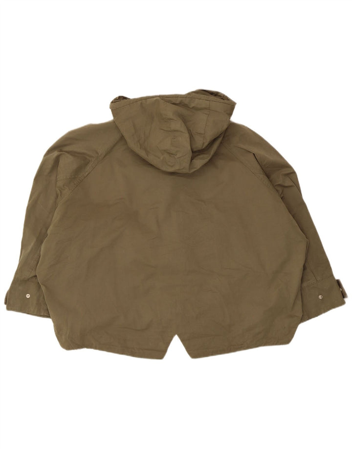 Übergroße Parka-Jacke mit Kapuze von Zara für Damen, UK 14, mittleres Khaki