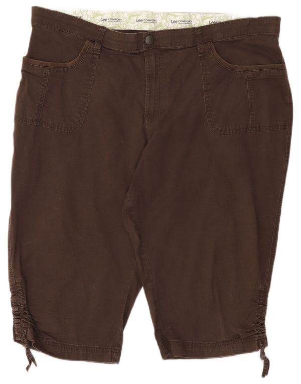 Lee Womens Casual Shorts US 20 3XL W40 Braune Baumwolle