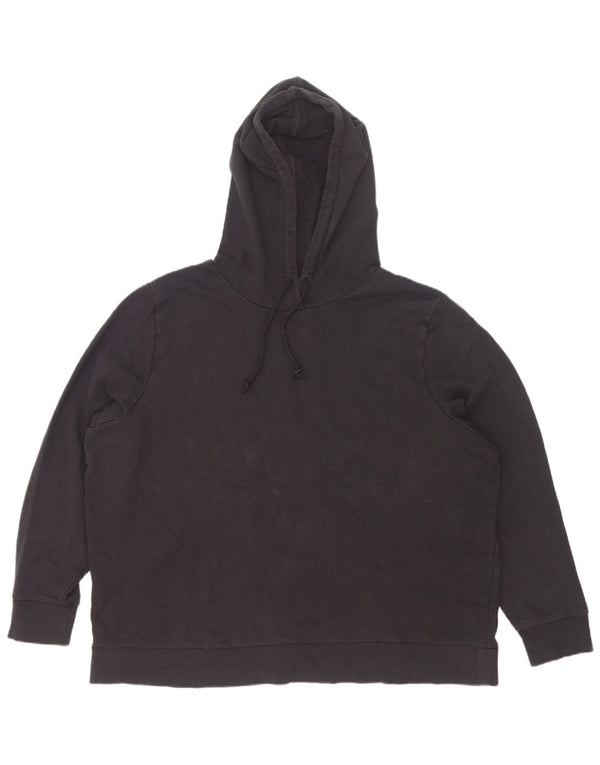 Marks & Spencer Damen Kapuzenpullover UK 22 3XL Schwarz Baumwolle