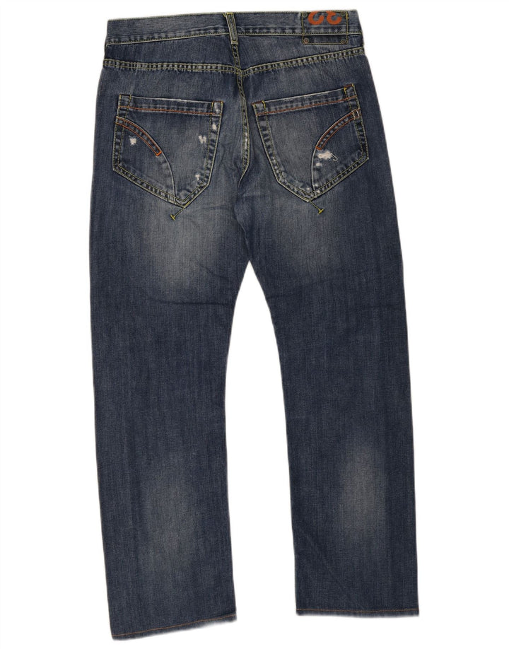 Dondup Herren Standard Straight Jeans W32 L28 Marineblau