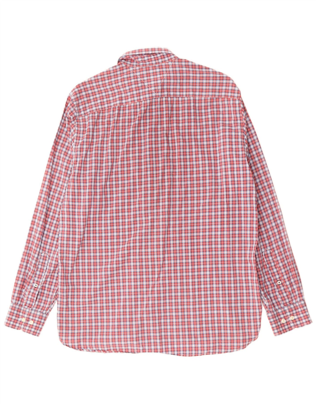 Tommy Hilfiger Herren-Hemd mit normaler Passform, groß, rot kariert, Baumwolle