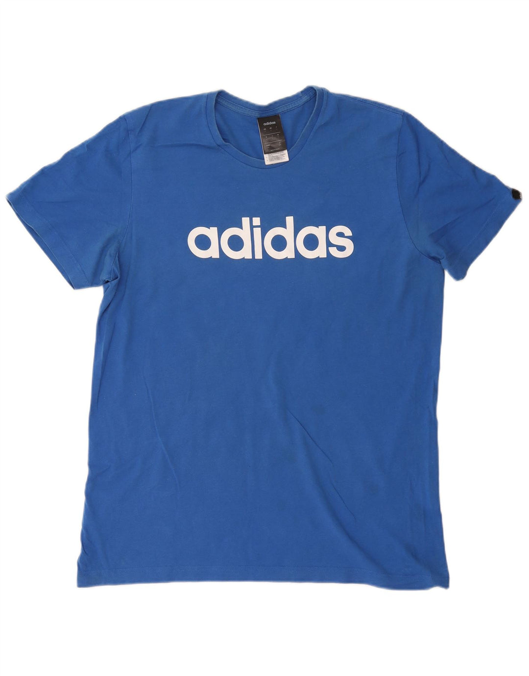 ADIDAS Herren Grafik T-Shirt Top Große blaue Baumwolle