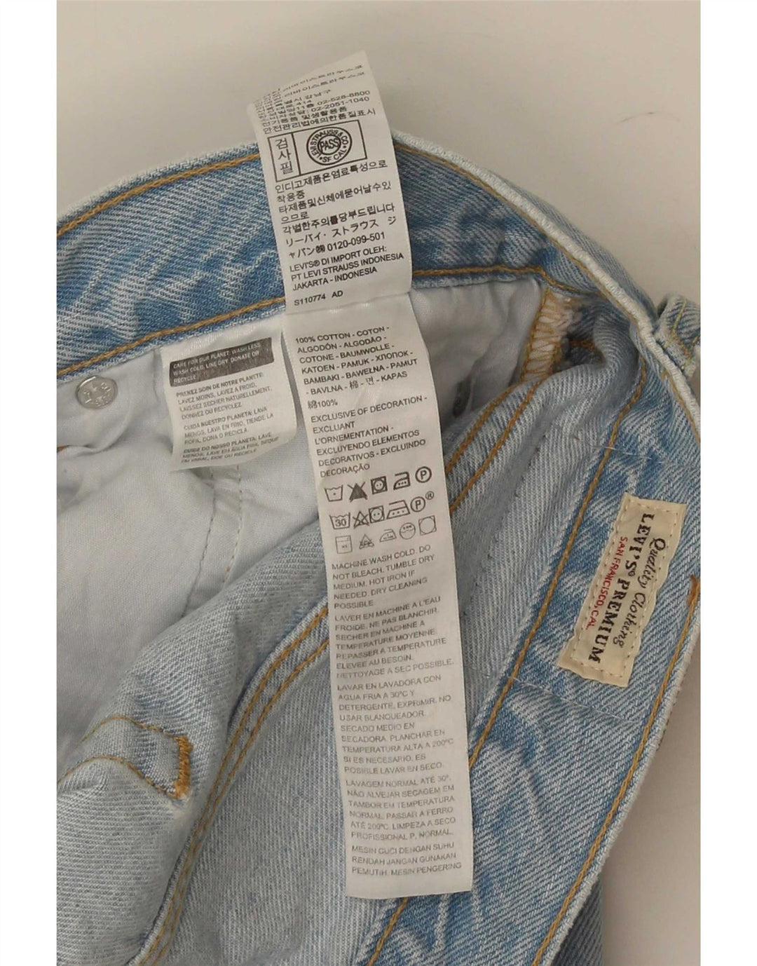Levi's Herren 501 Straight Jeans W31 L30 Blaue Baumwolle