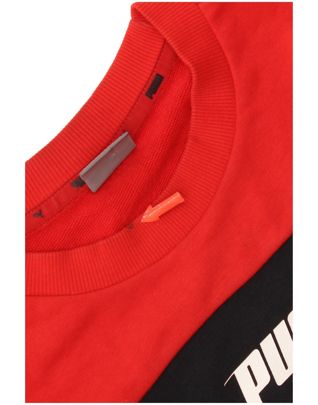 Puma Herren Grafik-Sweatshirt-Pullover, klein, rot, Colourblock-Baumwolle