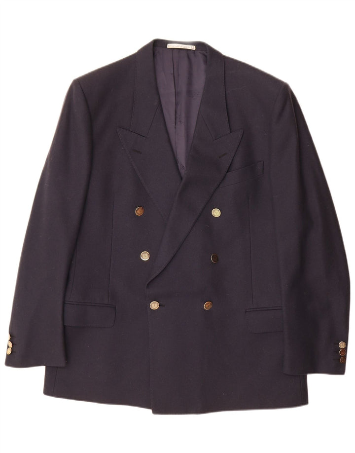 Emanuel Ungaro Herren Zweireiher Blazer Jacke UK 42 XL Marineblau