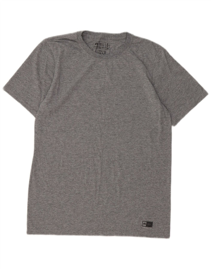 RUSSELL ATHLETIC Herren-T-Shirt-Oberteil, kleines, grau meliertes Polyester