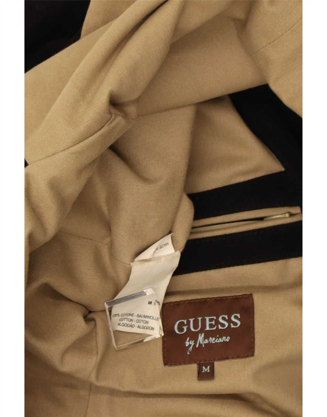 Guess Herren-Utility-Jacke UK 38 Mittelschwarze Baumwolle