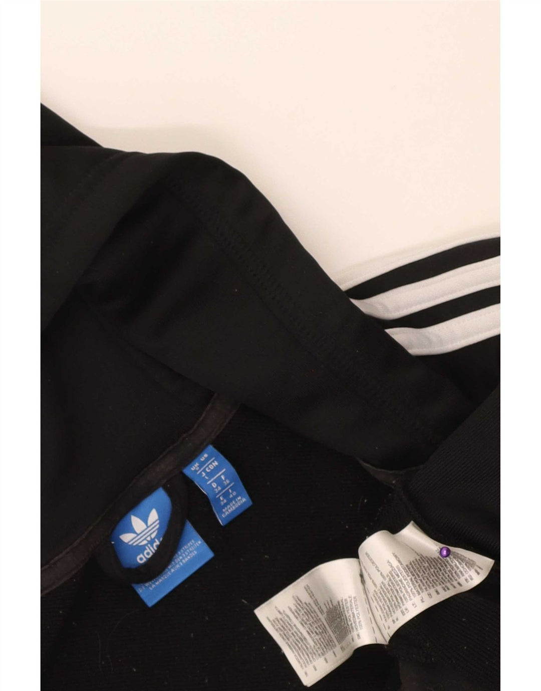 Adidas Mädchen-Kapuzenpullover mit Reißverschluss, 7–8 Jahre, schwarzes Polyester