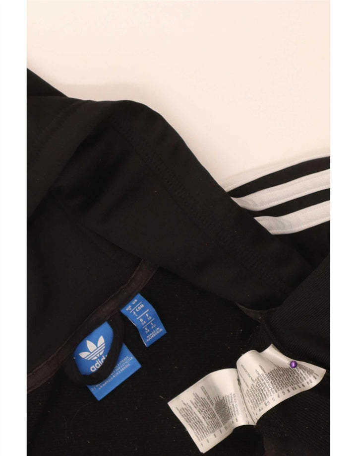 Adidas Mädchen-Kapuzenpullover mit Reißverschluss, 7–8 Jahre, schwarzes Polyester