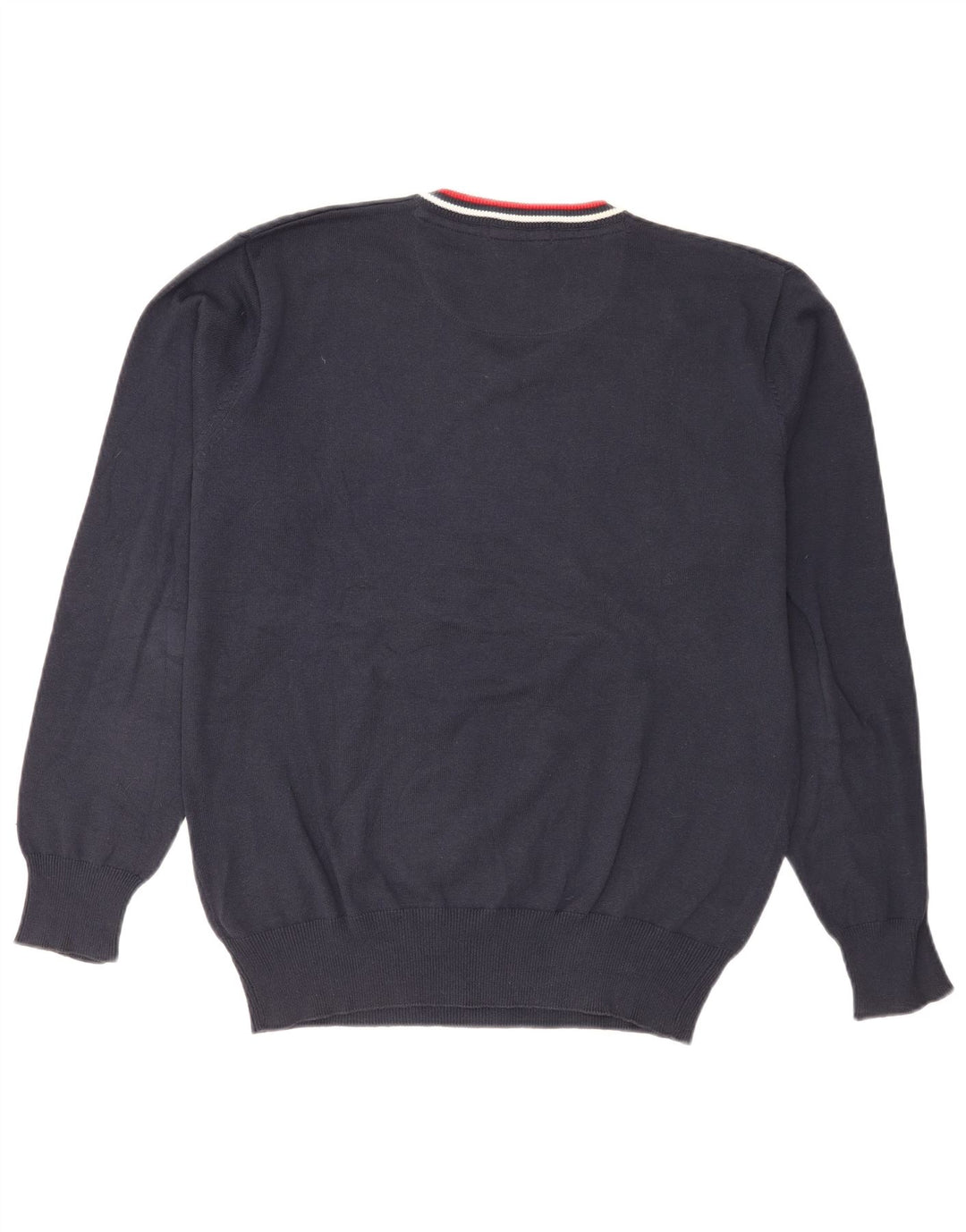 Admiral Herren-Pullover, reguläre Passform, V-Ausschnitt, groß, marineblau, Baumwolle