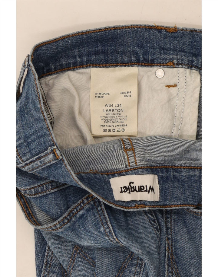 Wrangler Herren Larston Denim Shorts W34 Große blaue Baumwolle