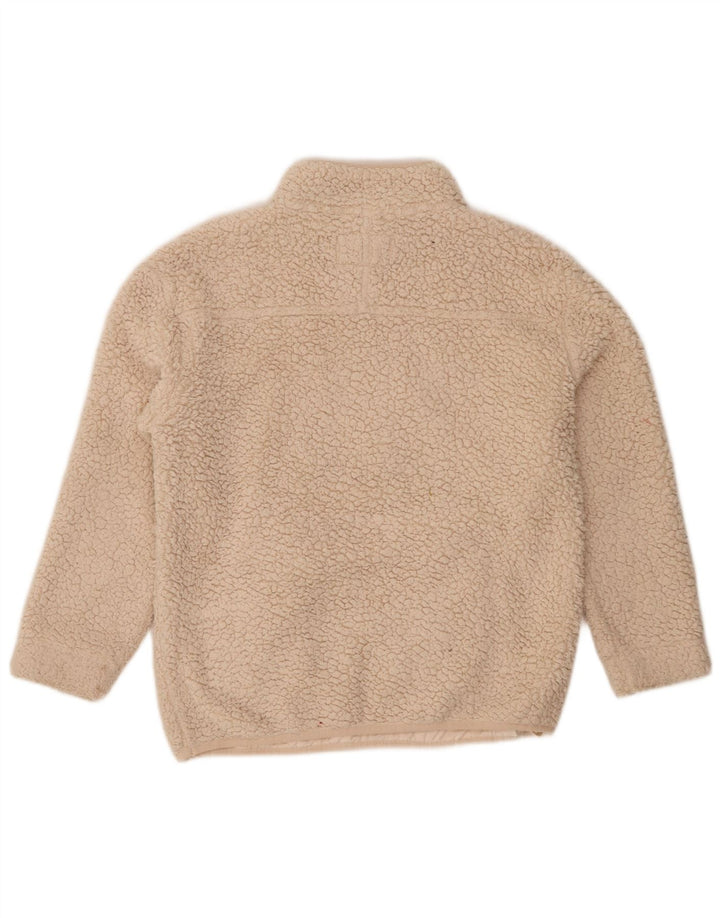 Joules Damen-Oversize-Fleecepullover mit Reißverschluss am Hals, Gr. 8, Beige, Polyester