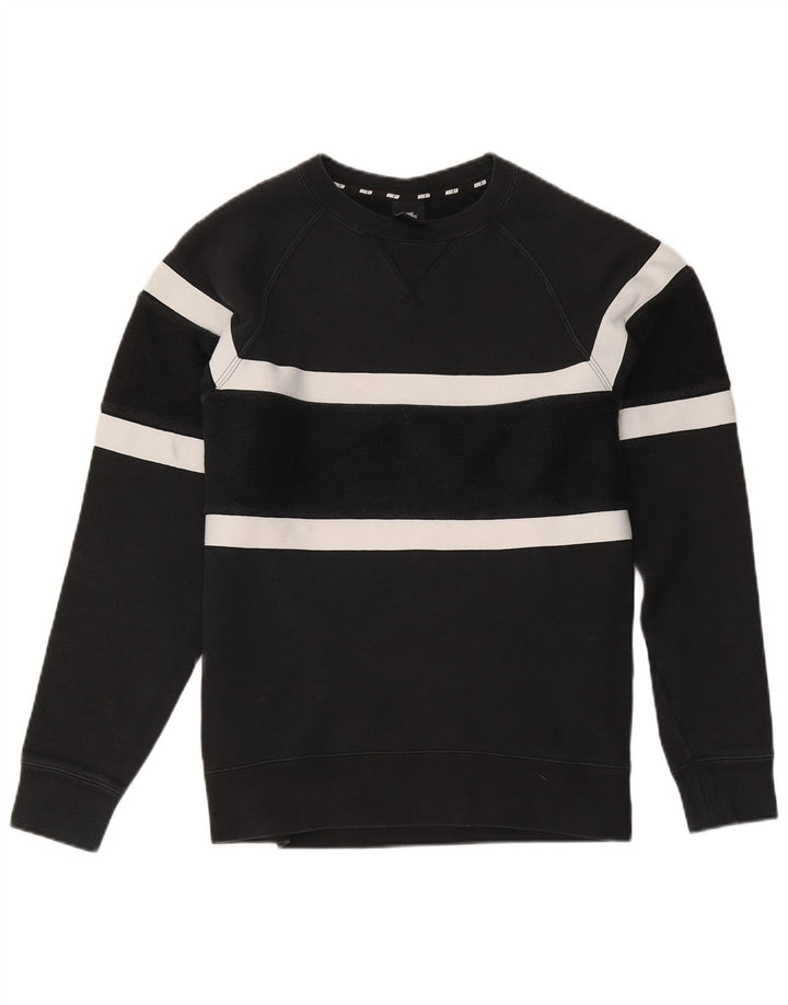 Nike Herren-Sweatshirt, Pullover, Größe S, Schwarz, Colourblock-Baumwolle