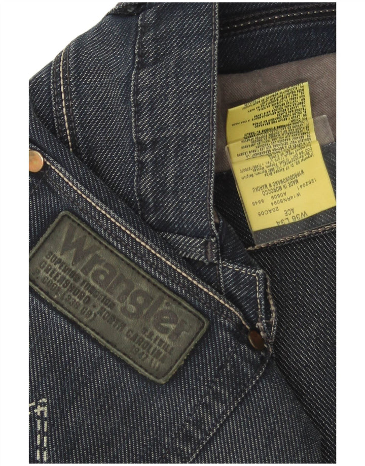 WRANGLER Herren Ace Straight Jeans W36 L30 Marineblaue Baumwolle