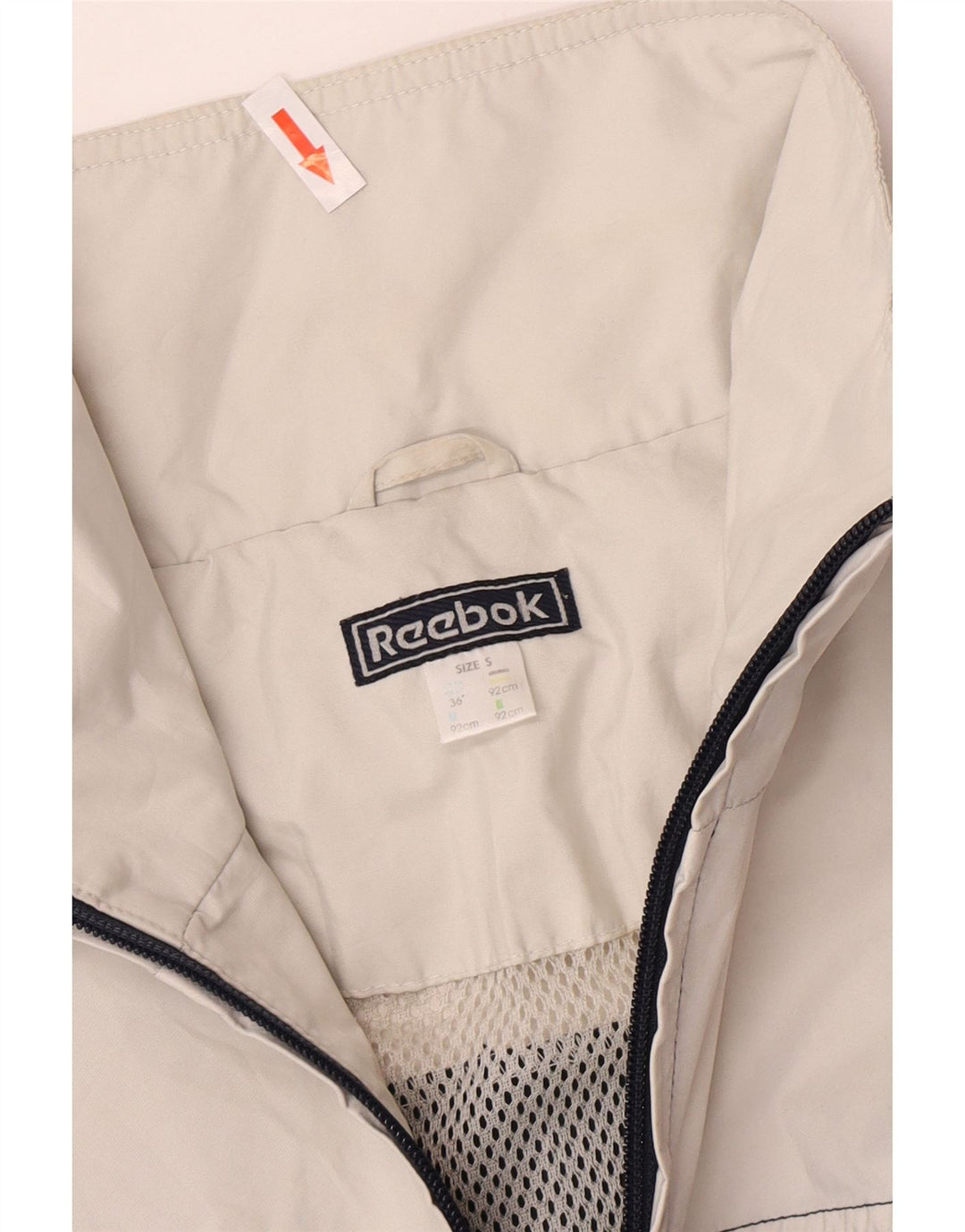 REEBOK Herren Pullover Regenjacke UK 36 Small Marineblau Farbblock