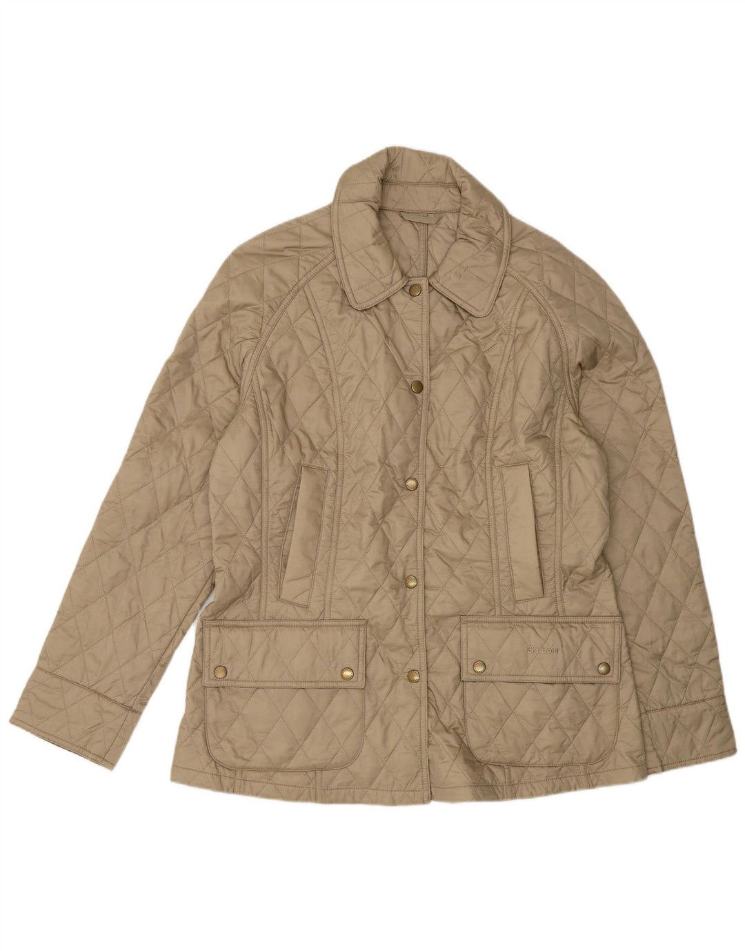 Barbour Damen Steppjacke UK 12 Medium Beige Polyamid