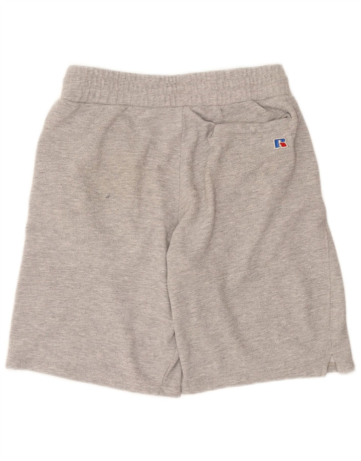 Russell Athletic Herren-Sportshorts aus mittelgrau gesprenkelter Baumwolle